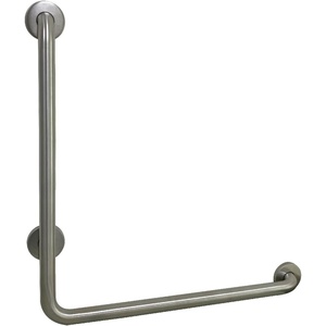 image:imageKingston Brass GBL1224CSRW 24x 24 LShaped Grab Bar  Right Hand WhiteBrushed Nickel