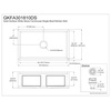 image:imageGourmetier GKFA301810DS Solid Surface White Stone Apron Front Farmhouse Single Bowl Kitchen Sink Matte White