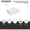 image:imageGourmetier GKFA301810DS Solid Surface White Stone Apron Front Farmhouse Single Bowl Kitchen Sink Matte White