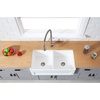 image:imageGourmetier GKFA361810SQD Solid Surface Double Bowl Farmhouse Kitchen Sink Matte White