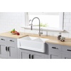 image:imageGourmetier GKFA361810SQD Solid Surface Double Bowl Farmhouse Kitchen Sink Matte White