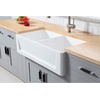 image:imageGourmetier GKFA361810SQD Solid Surface Double Bowl Farmhouse Kitchen Sink Matte White