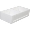 image:imageGourmetier GKFA361810SQD Solid Surface Double Bowl Farmhouse Kitchen Sink Matte White