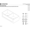image:imageGourmetier GKFA361810SQD Solid Surface Double Bowl Farmhouse Kitchen Sink Matte White