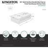 image:imageGourmetier GKFA361810SQD Solid Surface Double Bowl Farmhouse Kitchen Sink Matte White