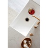 image:imageGourmetier KGKFA331810BC 33Inch x 18Inch Single Bowl ApronFront Farmhouse Kitchen Sink with Drain and Rack Matte WhiteBrushedMatte WhiteBrushed