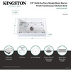 image:imageGourmetier KGKFA331810BC 33Inch x 18Inch Single Bowl ApronFront Farmhouse Kitchen Sink with Drain and Rack Matte WhiteBrushedMatte WhiteBrushed
