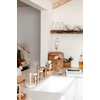 image:imageGourmetier KGKFA331810BC 33Inch x 18Inch Single Bowl ApronFront Farmhouse Kitchen Sink with Drain and Rack Matte WhiteBrushedMatte WhiteBrushed