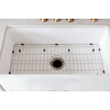 image:imageGourmetier KGKFA331810BC 33Inch x 18Inch Single Bowl ApronFront Farmhouse Kitchen Sink with Drain and Rack Matte WhiteBrushedMatte WhiteBrushed