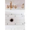 image:imageGourmetier KGKFA331810BC 33Inch x 18Inch Single Bowl ApronFront Farmhouse Kitchen Sink with Drain and Rack Matte WhiteBrushedMatte WhiteBrushed
