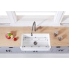image:imageGourmetier KGKFA361810SQ 36Inch x 18Inch Single Bowl ApronFront Farmhouse Kitchen Sink with Drain Matte WhiteBrushed