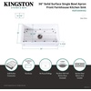 image:imageGourmetier KGKFA361810SQ 36Inch x 18Inch Single Bowl ApronFront Farmhouse Kitchen Sink with Drain Matte WhiteBrushed