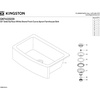 image:imageKingston Brass Gourmetier GKFA33229 Arcticstone Solid Surface 33x22 Apron Front Farmhouse Single Bowl Kitchen Sink Matte WhiteMatte White