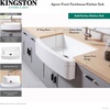 image:imageKingston Brass Gourmetier GKFA33229 Arcticstone Solid Surface 33x22 Apron Front Farmhouse Single Bowl Kitchen Sink Matte WhiteMatte White