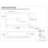 image:imageKingston Brass Gourmetier GKFA33229 Arcticstone Solid Surface 33x22 Apron Front Farmhouse Single Bowl Kitchen Sink Matte WhiteMatte White