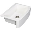 image:imageKingston Brass Gourmetier GKFA33229 Arcticstone Solid Surface 33x22 Apron Front Farmhouse Single Bowl Kitchen Sink Matte WhiteMatte White
