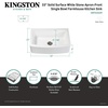 image:imageKingston Brass Gourmetier GKFA33229 Arcticstone Solid Surface 33x22 Apron Front Farmhouse Single Bowl Kitchen Sink Matte WhiteMatte White