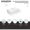 image:imageKingston Brass Gourmetier GKFA33229 Arcticstone Solid Surface 33x22 Apron Front Farmhouse Single Bowl Kitchen Sink Matte WhiteMatte White