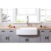 image:imageKingston Brass Gourmetier GKFA33229 Arcticstone Solid Surface 33x22 Apron Front Farmhouse Single Bowl Kitchen Sink Matte WhiteMatte White