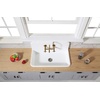 image:imageKingston Brass Gourmetier GKTA362119 Arcticstone 36 in Solid Surface Farmhouse Kitchen Sink with Backsplash Matte White
