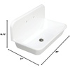 image:imageKingston Brass Gourmetier GKTA362119 Arcticstone 36 in Solid Surface Farmhouse Kitchen Sink with Backsplash Matte White