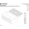 image:imageKingston Brass Gourmetier KGKFA331810RM 33Inch x 18Inch Single Bowl ApronFront Farmhouse Kitchen Sink with DrainRack Matte WhiteBrushed