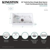 image:imageKingston Brass Gourmetier KGKFA331810RM 33Inch x 18Inch Single Bowl ApronFront Farmhouse Kitchen Sink with DrainRack Matte WhiteBrushed