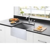 image:imageKingston Brass Gourmetier KUF302110BN Denver Stainless Steel Single Bowl Farm House Kitchen Sink Brushed Stainless SteelKUF212110BN