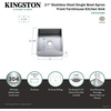image:imageKingston Brass Gourmetier KUF302110BN Denver Stainless Steel Single Bowl Farm House Kitchen Sink Brushed Stainless SteelKUF212110BN