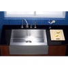 image:imageKingston Brass Gourmetier KUF302110BN Denver Stainless Steel Single Bowl Farm House Kitchen Sink Brushed Stainless SteelKUF302110BN