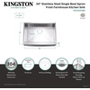 image:imageKingston Brass Gourmetier KUF302110BN Denver Stainless Steel Single Bowl Farm House Kitchen Sink Brushed Stainless SteelKUF302110BN