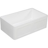 image:imageGourmetier GKFA301810DS Solid Surface White Stone Apron Front Farmhouse Single Bowl Kitchen Sink Matte White