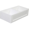 image:imageGourmetier GKFA361810SQD Solid Surface Double Bowl Farmhouse Kitchen Sink Matte White