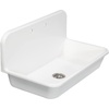 image:imageKingston Brass Gourmetier GKTA362119 Arcticstone 36 in Solid Surface Farmhouse Kitchen Sink with Backsplash Matte White
