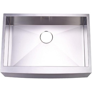 image:imageKingston Brass Gourmetier KUF302110BN Denver Stainless Steel Single Bowl Farm House Kitchen Sink Brushed Stainless SteelKUF302110BN