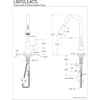 image:imageGourmetier LS8720CTL Continental SingleHandle PullDown Kitchen Faucet Matte BlackBrushed Brass