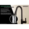 image:imageGourmetier LS8720CTL Continental SingleHandle PullDown Kitchen Faucet Matte BlackMatte Black