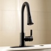 image:imageGourmetier LS8720CTL Continental SingleHandle PullDown Kitchen Faucet Matte BlackMatte Black