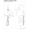 image:imageGourmetier LS8720CTL Continental SingleHandle PullDown Kitchen Faucet Matte BlackMatte Black
