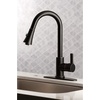 image:imageGourmetier LS8720CTL Continental SingleHandle PullDown Kitchen Faucet Matte BlackNaples Bronze