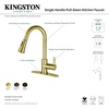 image:imageGourmetier LS8720CTL Continental SingleHandle PullDown Kitchen Faucet Matte BlackNaples Bronze