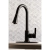 image:imageGourmetier LS8720CTL Continental SingleHandle PullDown Kitchen Faucet Matte BlackNaples Bronze