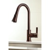 image:imageGourmetier LS8720CTL Continental SingleHandle PullDown Kitchen Faucet Matte BlackOil Rubbed Bronze