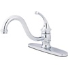 image:imageKingston Brass KB3571GLLS Georgian 8Inch Kitchen Faucet without Sprayer Polished ChromePolished Chrome