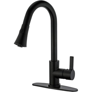 image:imageGourmetier LS8720CTL Continental SingleHandle PullDown Kitchen Faucet Matte BlackMatte Black