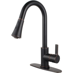 image:imageGourmetier LS8720CTL Continental SingleHandle PullDown Kitchen Faucet Matte BlackNaples Bronze