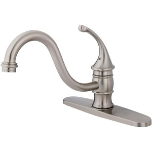 image:imageKingston Brass KB3571GLLS Georgian 8Inch Kitchen Faucet without Sprayer Polished ChromeBrushed Nickel