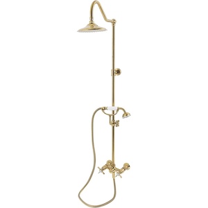 image:imageKingston CCK3667BEX Wall Mount Rain Drop Shower System Brushed Brass
