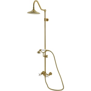 image:imageKingston CCK3667PX Wall Mount Rain Drop Shower System Brushed Brass