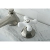 image:imageKingston Brass KS4461PX Metropolitan Widespread Lavatory Faucet with Porcelain Cross Handle Polished Chrome8Inch Adjustable CenterBrushed Nickel